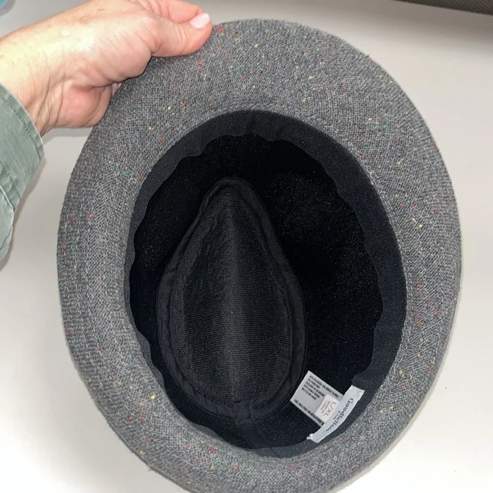 Goodfellow & Co unisex grey flecked fedora hat size L/XL